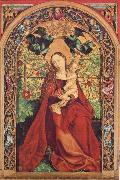 Martin Schongauer Madonna of the Rose Bower painting